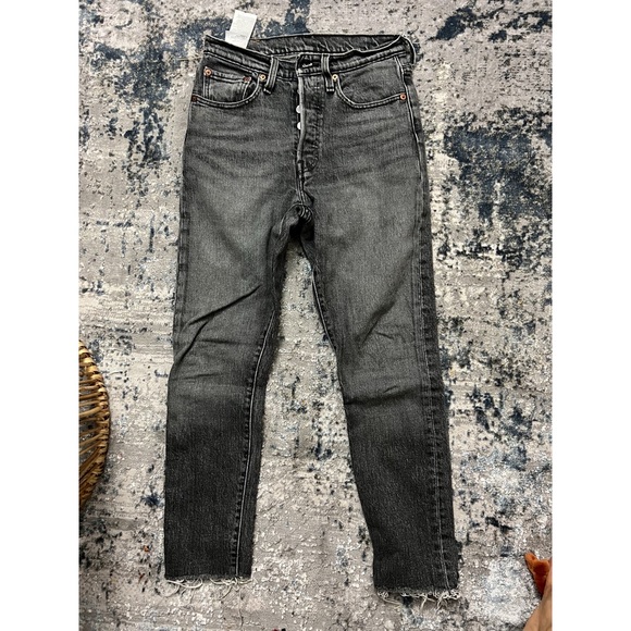 Levi's 501’s Skinny Jeans Coal Black Grey - Picture 6 of 10